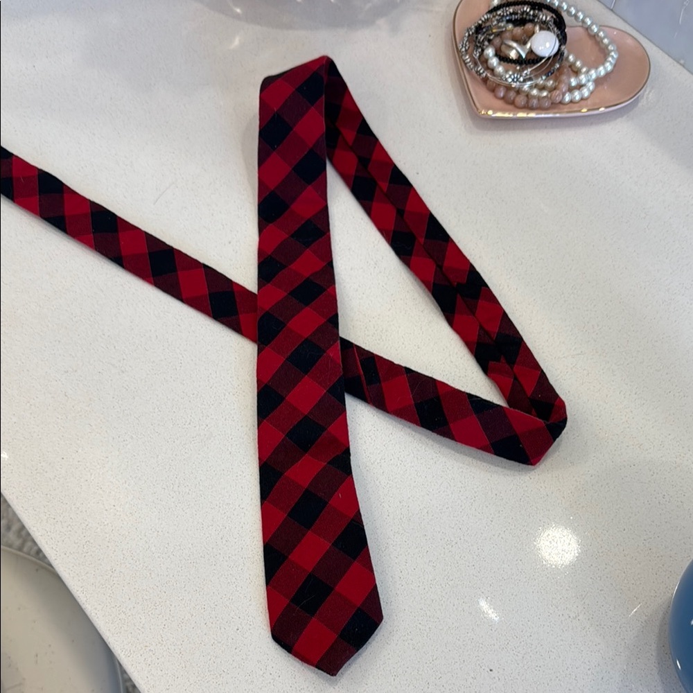 Crewcuts Red and Black Striped Tie
